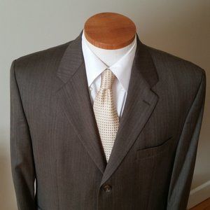 Lauren Ralph Lauren Herringbone Wool Suit Size 43 Long